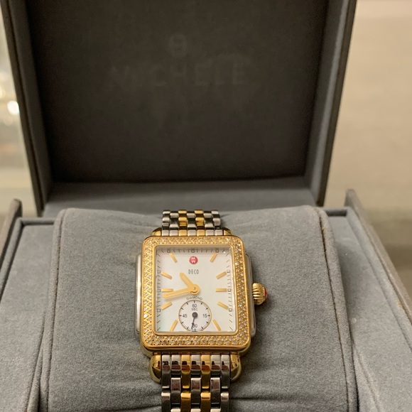 Michele Deco Two Tone Diamond watch main image 5